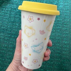 Card Captor Sakura ceramic coffee tumbler with silicone lid